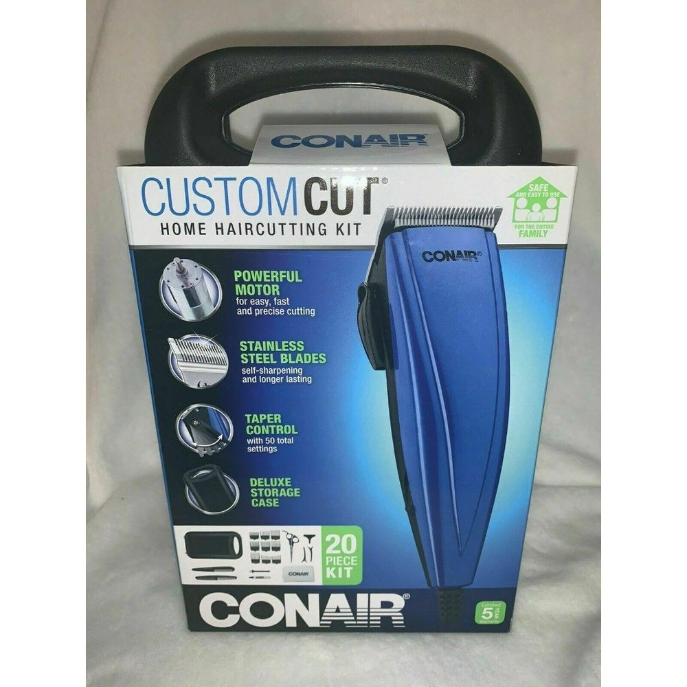 NEW Conair Custom Cut Home Haircutting Kit 20 Piece w Storage Case Fast Precise